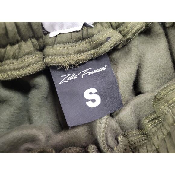 Zella Fermani Dark Green Men's Elastic Waist Sweatpants Joggers Size Small - Picture 4 of 6
